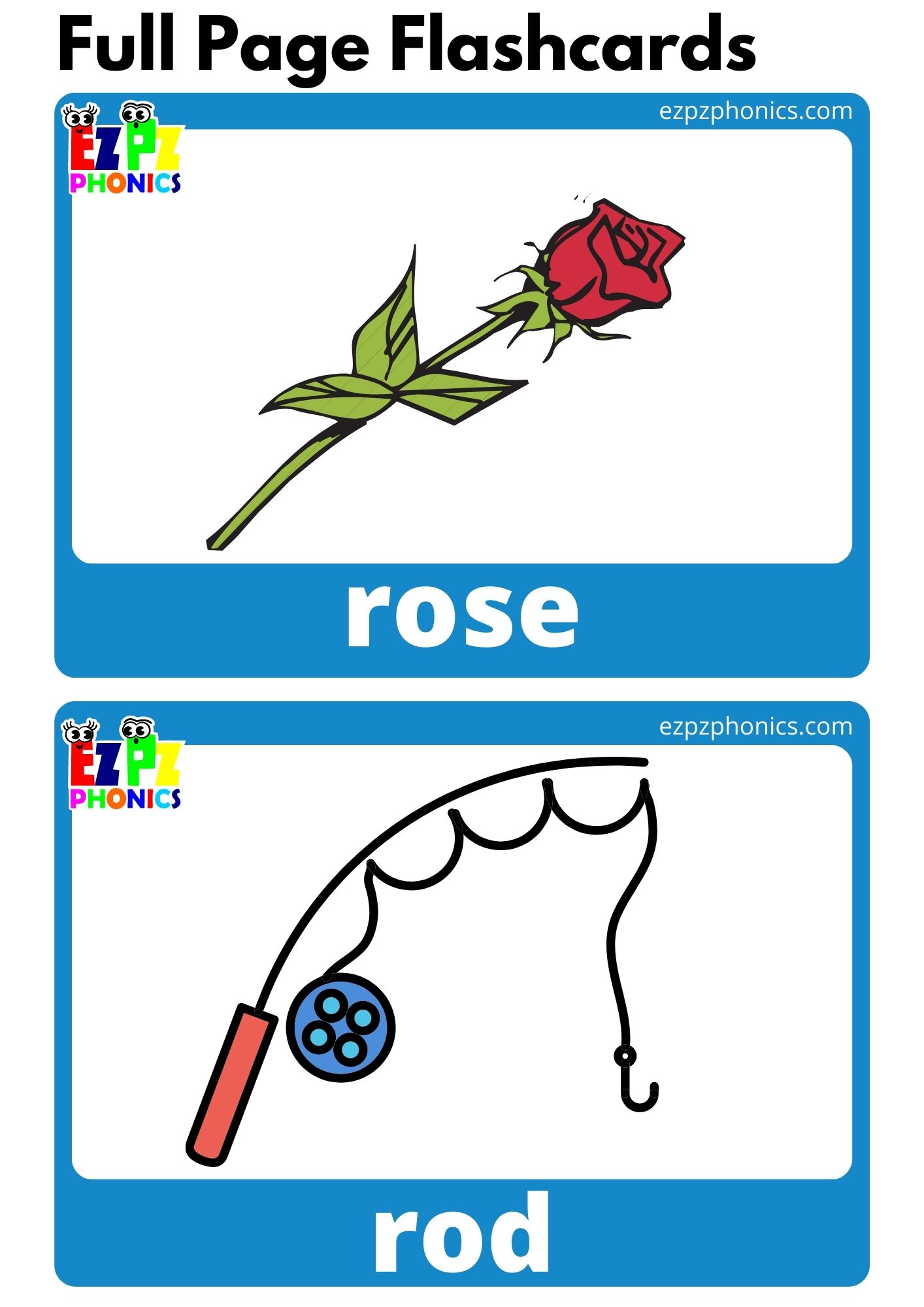 R Beginning Sounds Full Page Flashcards with Words Phonics Alphabet Letter Sounds Flashcards Free PDF Download or View Online for Kindergarten and ESL Students